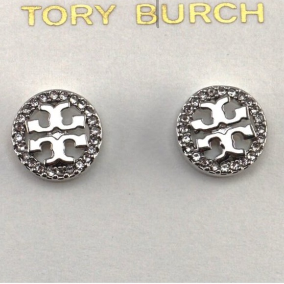 Tory Burch Miller Pave'Stud Earrings - Picture 3 of 9
